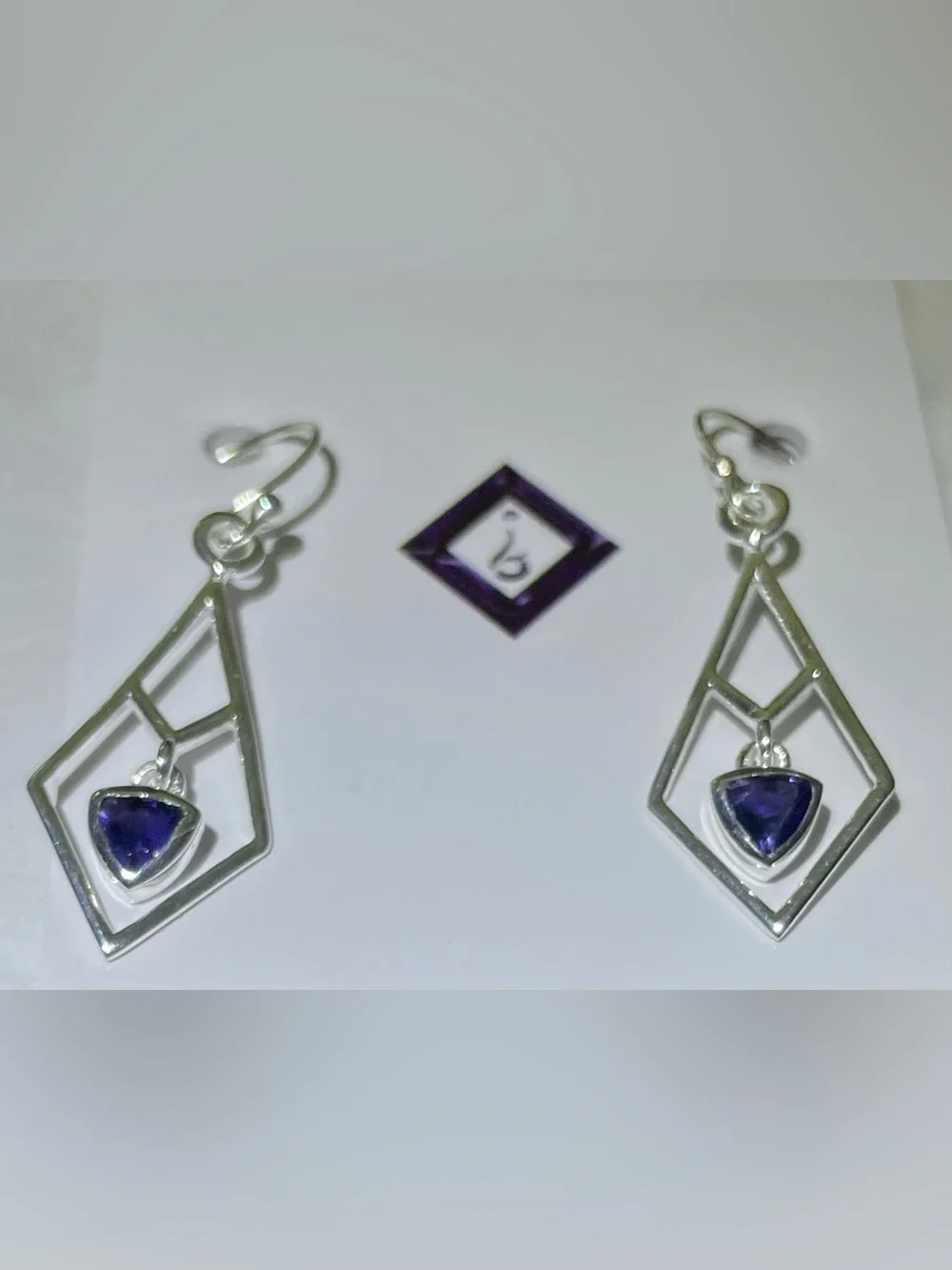 Iolite dangle earrings